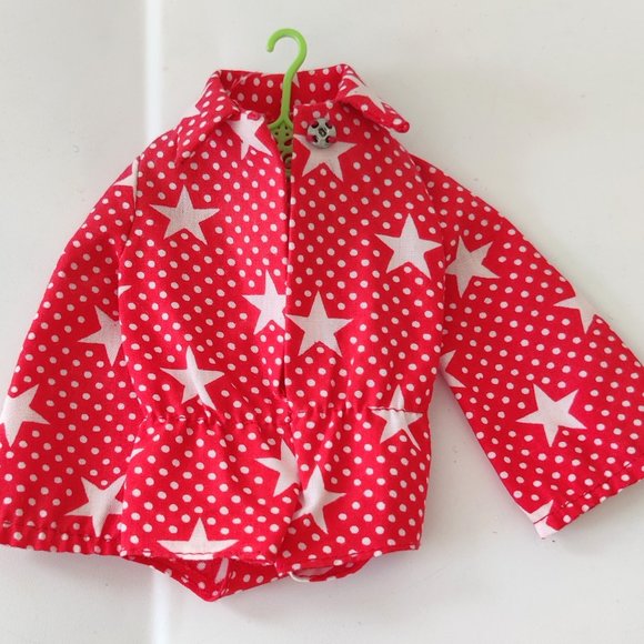 Vintage Barbie Clothes 1972 MOD SPORT STAR TOP #3353 Red & White Bodysui… - Picture 1 of 4
